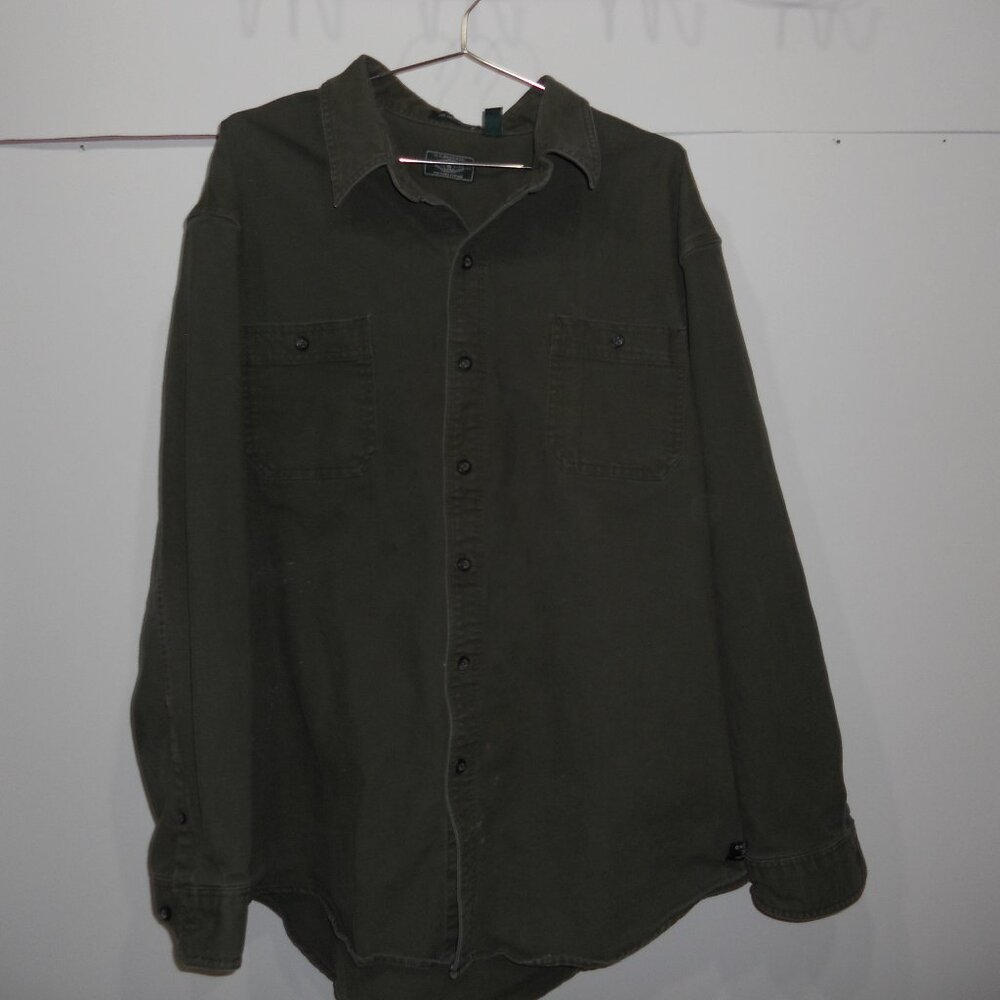 G.H. Bass & Co. Men's Canvas Outdoor Jacket Forest Green XXL